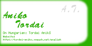 aniko tordai business card